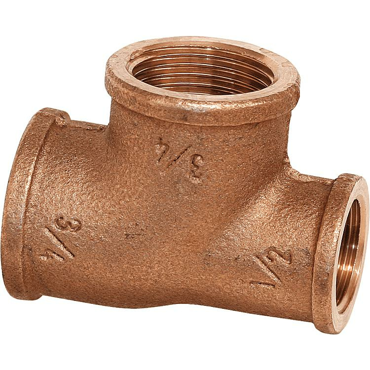 Viega Rotguss T-Stück DN 25 (1") x DN 25 (1") x DN 15 (1/2")