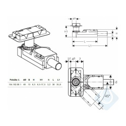 Rohbauset Geberit CleanLine Rohbau-Set CleanLine Einbauhöhe 65-90mm Abgang waagrecht DN40