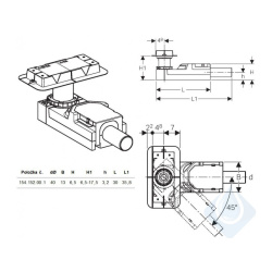 Rohbauset Geberit CleanLine CleanLine Einbauhöhe 90-220mm Abgang DN50  waagrecht