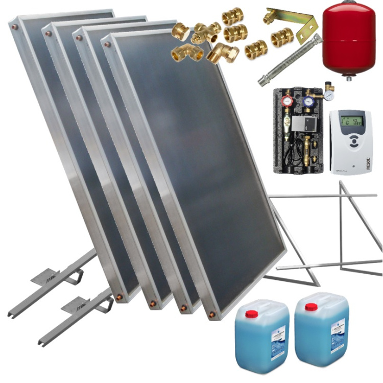 Solarpaket 8m² Flachkollektoren Sunex AMP