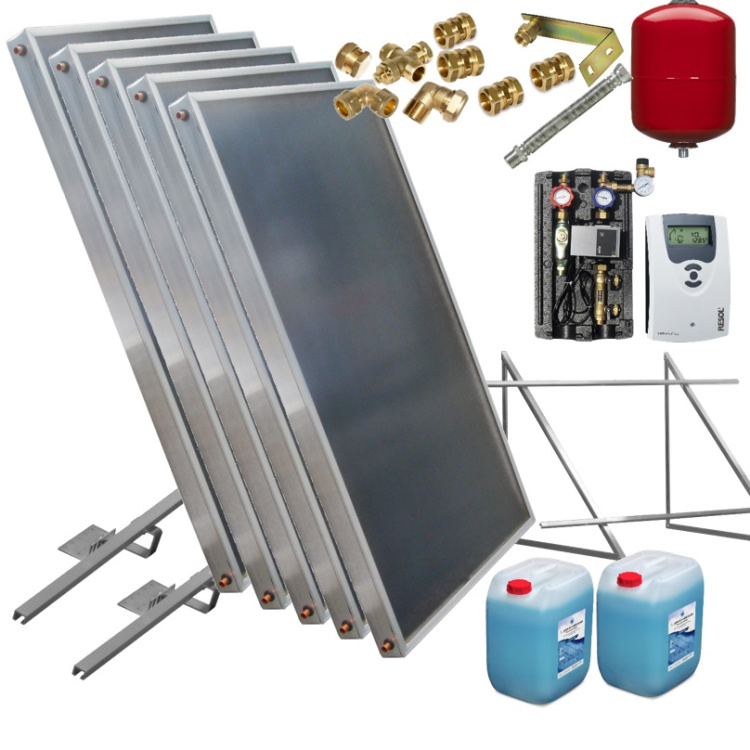 Solarpaket 10m² Flachkollektoren Sunex AMP