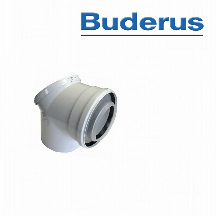 Buderus Konzentrischer Revisionsbogen, weiß, Ø 80/125mm, 87°