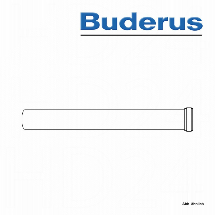 Buderus Abgasrohr, Ø 80 mm, 1000 mm