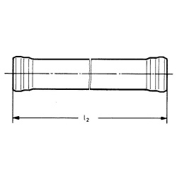 M&ouml;ck Rohre mit 2 Muffen DN40 500mm