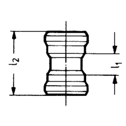 M&ouml;ck Doppelmuffe DN40