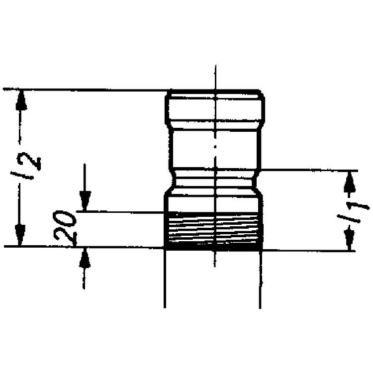Möck Anschlussstück mit Außengewinde und Muffe DN40- 1 1/2"